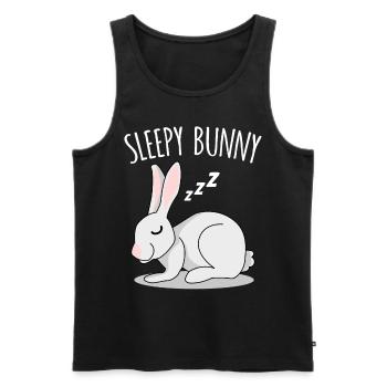 Rabbit Rabbit sleeping rabbit - Men's Premium Organic Tank Top - black - Front - AI Model Male 178 light (178cm)