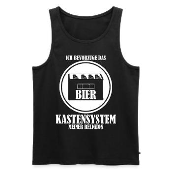 Vatertag Bier Bierkiste Hobbybrauer - Männer Premium Bio Tank Top - Schwarz - Vorne - AI Model Male 178 light (178cm)