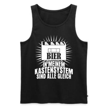 Bier Spruch Bierkiste Bierbrauer - Männer Premium Bio Tank Top - Schwarz - Vorne - AI Model Male 178 light (178cm)