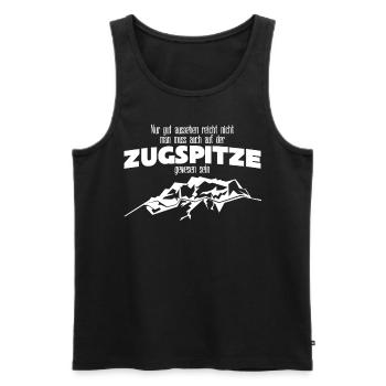 Zugspitze Berge Bergsteigen - Männer Premium Bio Tank Top - Schwarz - Vorne - Michal (187cm)