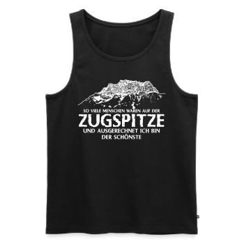 Zugspitze lustig Berge Bergsteigen - Männer Premium Bio Tank Top - Schwarz - Vorne - Michal (187cm)