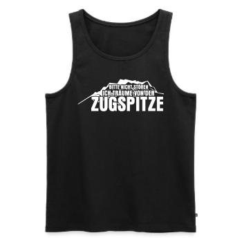 Zugspitze Witz Berge Bergsteigen - Männer Premium Bio Tank Top - Schwarz - Vorne - Michal (187cm)