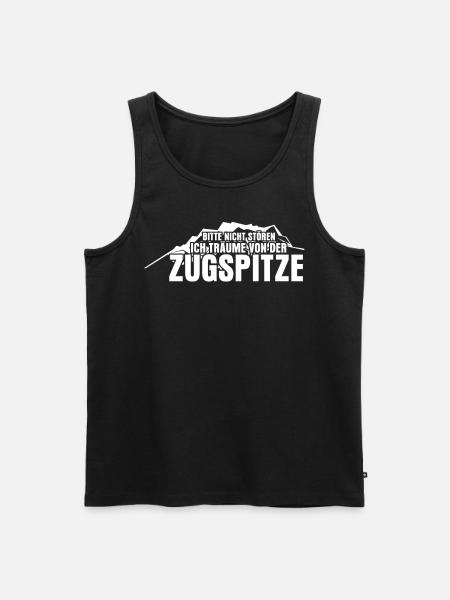 Zugspitze Witz Berge Bergsteigen - Männer Premium Bio Tank Top - Schwarz