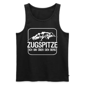 Zugspitze Witz Berge Bergsteiger - Männer Premium Bio Tank Top - Schwarz - Vorne - Michal (187cm)