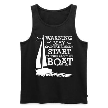 Sailing Sailing Boat Sailing Boat Sailing Club - Men's Premium Organic Tank Top - black - Front - AI Model Male 178 light (178cm)