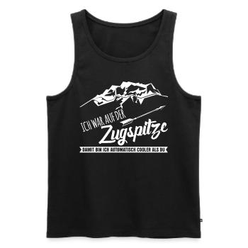 Zugspitze Berge Bergsteiger - Männer Premium Bio Tank Top - Schwarz - Vorne - Michal (187cm)