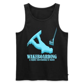 Wakeboarding Wakeboarder Wakeboard - Men's Premium Organic Tank Top - black - Front - AI Model Male 178 light (178cm)
