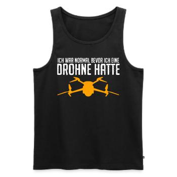Quadrocopter Witz Drohne Quadcopter - Männer Premium Bio Tank Top - Schwarz - Vorne - AI Model Male 178 light (178cm)