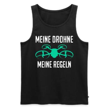 Drohne Quadcopter Regeln Quadrocopter - Männer Premium Bio Tank Top - Schwarz - Vorne - AI Model Male 178 light (178cm)