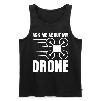 Drohne Quadcopter Quadrocopter Drone - Men's Premium Organic Tank Top - black - Front - AI Model Male 178 light (178cm)