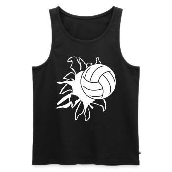 Joueur de volleyball de plage - Débardeur bio Premium Homme - noir - Devant - Michal (187cm)