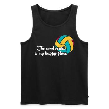 Joueur de volleyball de plage Joke Volleyball - Débardeur bio Premium Homme - noir - Devant - Michal (187cm)