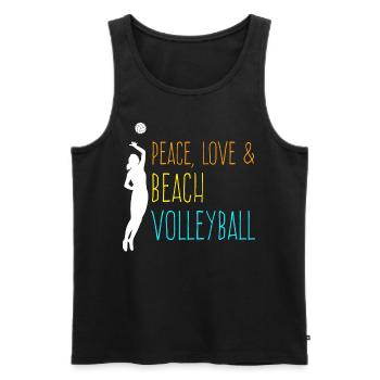Volleyballspielerin Beach Volleyball - Männer Premium Bio Tank Top - Schwarz - Vorne - Michal (187cm)
