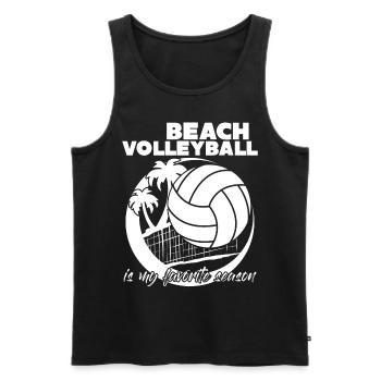 Saison de volleyball de plage - Débardeur bio Premium Homme - noir - Devant - Michal (187cm)