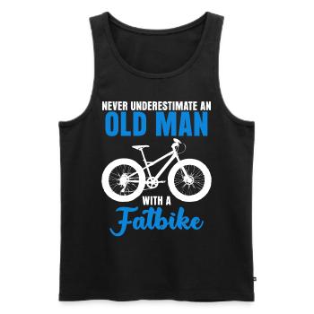 Fat Bike Old Man Fatbike - Men's Premium Organic Tank Top - black - Front - AI Model Male 178 light (178cm)