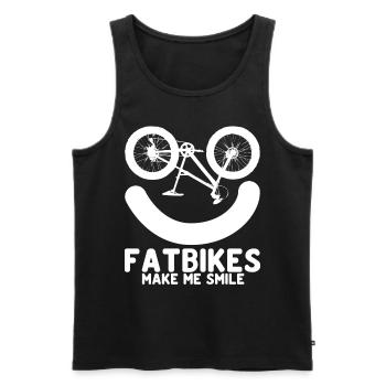 Fatbike Lächeln Fat Bike - Männer Premium Bio Tank Top - Schwarz - Vorne - AI Model Male 178 light (178cm)