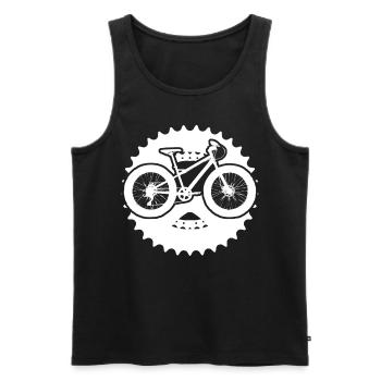 Fatbike Kettenrad Ritzel Fat Bike - Männer Premium Bio Tank Top - Schwarz - Vorne - Michal (187cm)