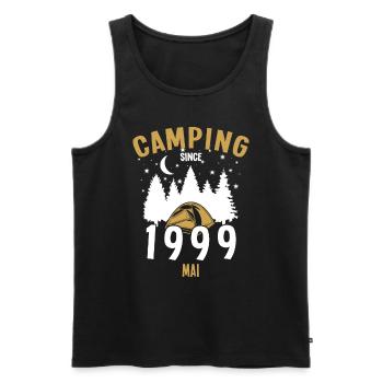 Anniversaire: Camping depuis mai 1999 Camping - Débardeur bio Premium Homme - noir - Devant - Michal (187cm)