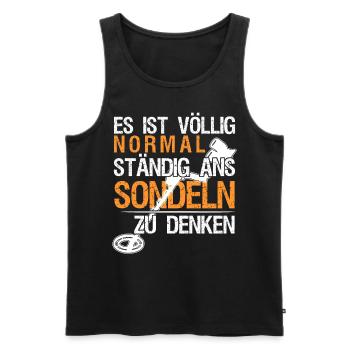 Sondeln Metalldetektor Witz Sondler - Männer Premium Bio Tank Top - Schwarz - Vorne - AI Model Male 178 light (178cm)