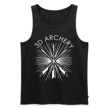 3D Archery Archery Archer - Men's Premium Organic Tank Top - black - Front - Michal (187cm)