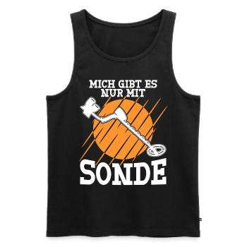 Sondeln Spruch Metalldetektor Sondler - Männer Premium Bio Tank Top - Schwarz - Vorne - AI Model Male 178 light (178cm)