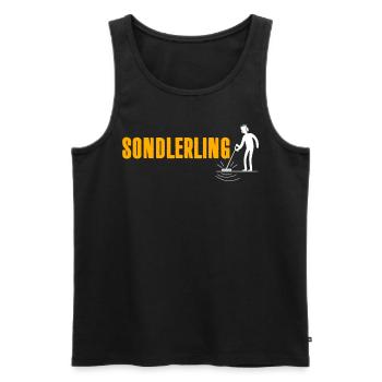 Sondler Metalldetektor Sondeln - Männer Premium Bio Tank Top - Schwarz - Vorne - AI Model Male 178 light (178cm)