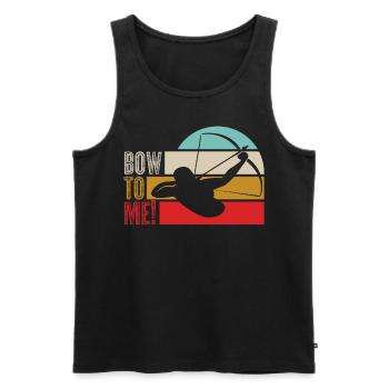 3D Archery Archer Archery - Men's Premium Organic Tank Top - black - Front - Michal (187cm)