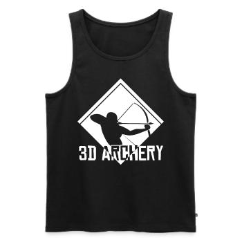 3D Archery Archer Archery - Men's Premium Organic Tank Top - black - Front - Michal (187cm)