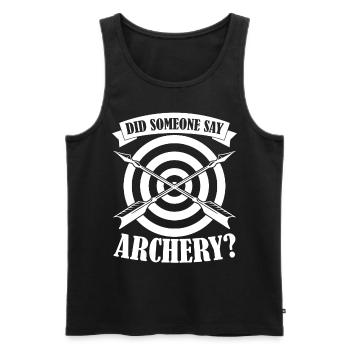 3D Archery Joke Archery - Men's Premium Organic Tank Top - black - Front - Michal (187cm)