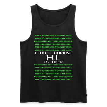 Artifical Intelligence Programmer Admin - Männer Premium Bio Tank Top - Schwarz - Vorne - AI Model Male 178 light (178cm)