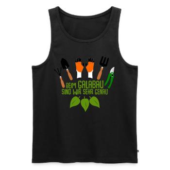 Galabauer Gartenbau Galabau Gärtner - Männer Premium Bio Tank Top - Schwarz - Vorne - Michal (187cm)
