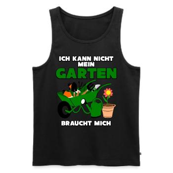 Galabauer Galabau Garten Gärtner - Männer Premium Bio Tank Top - Schwarz - Vorne - Michal (187cm)