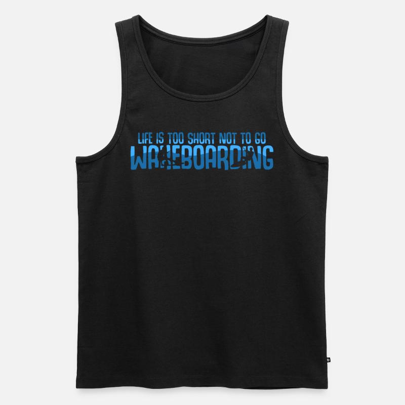 Wakeboard - Männer Premium Bio Tank Top - Schwarz