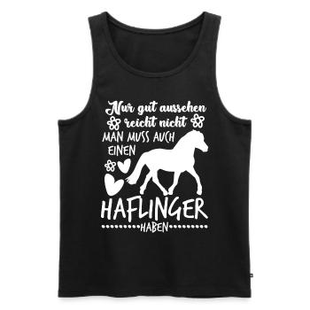 Haflinger Spruch Witz Haflingers - Männer Premium Bio Tank Top - Schwarz - Vorne - AI Model Male 178 light (178cm)