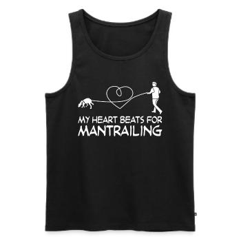 Mantrailer Dog Dogs Mantrailing - Men's Premium Organic Tank Top - black - Front - AI Model Male 178 light (178cm)