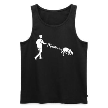 Mantrailing Leash Mantrailer Dogs - Men's Premium Organic Tank Top - black - Front - AI Model Male 178 light (178cm)