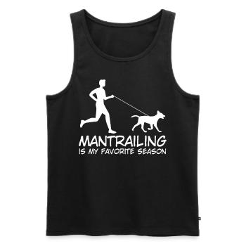 Mantrailing Dog Mantrailer Dogs - Men's Premium Organic Tank Top - black - Front - AI Model Male 178 light (178cm)