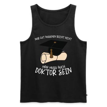 Doktor Doktortitel Doktorarbeit - Männer Premium Bio Tank Top - Schwarz - Vorne - Michal (187cm)