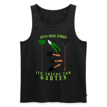 Galabauer Garten Gärtner Galabau - Männer Premium Bio Tank Top - Schwarz - Vorne - Michal (187cm)