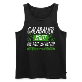Galabau Galabauer Garten Gärtner - Männer Premium Bio Tank Top - Schwarz - Vorne - Michal (187cm)