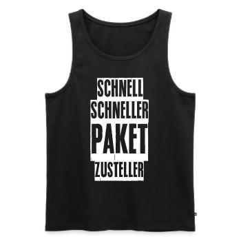 Paketbote Paket Paketzusteller - Männer Premium Bio Tank Top - Schwarz - Vorne - AI Model Male 178 light (178cm)