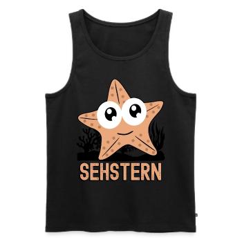 Seestern Sehstern Seesterne - Männer Premium Bio Tank Top - Schwarz - Vorne - Michal (187cm)