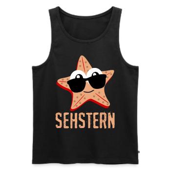 Seestern Sehstern Seesterne Sonnenbrille - Männer Premium Bio Tank Top - Schwarz - Vorne - Michal (187cm)