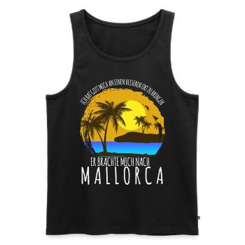 Majorca Party Holidays Palma - Men's Premium Organic Tank Top - black - Front - AI Model Male 178 light (178cm)
