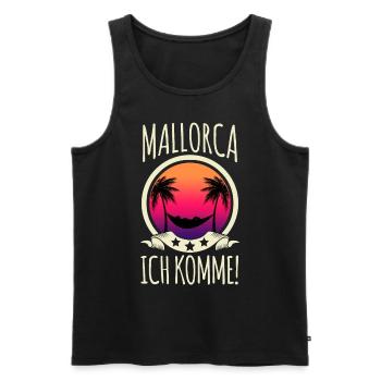 Mallorca Urlaub auf Palma - Männer Premium Bio Tank Top - Schwarz - Vorne - Michal (187cm)