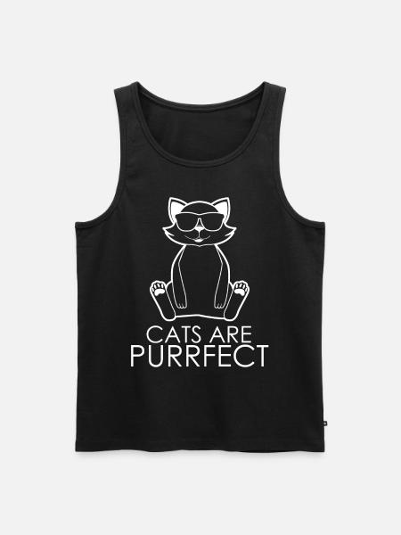 Funny Cat Joke - Men's Premium Organic Tank Top - black