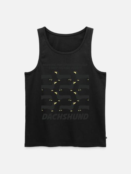 Dachshund Witz - Männer Premium Bio Tank Top - Schwarz
