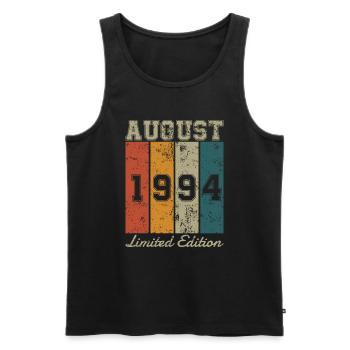 Date de naissance: Août 1994 - Edition Limitée Rétro - Débardeur bio Premium Homme - noir - Devant - Michal (187cm)