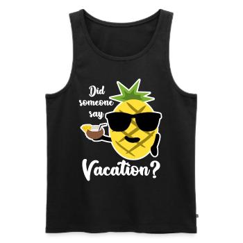 Urlaub Urlauber Ananas Strandurlaub - Männer Premium Bio Tank Top - Schwarz - Vorne - AI Model Male 178 light (178cm)