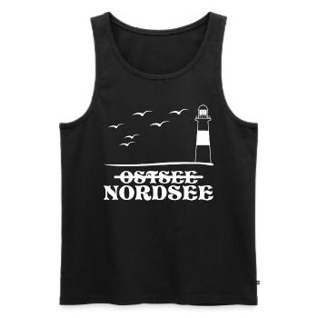 Nordsee Küste Strand Nordseeküste - Männer Premium Bio Tank Top - Schwarz - Vorne - Michal (187cm)